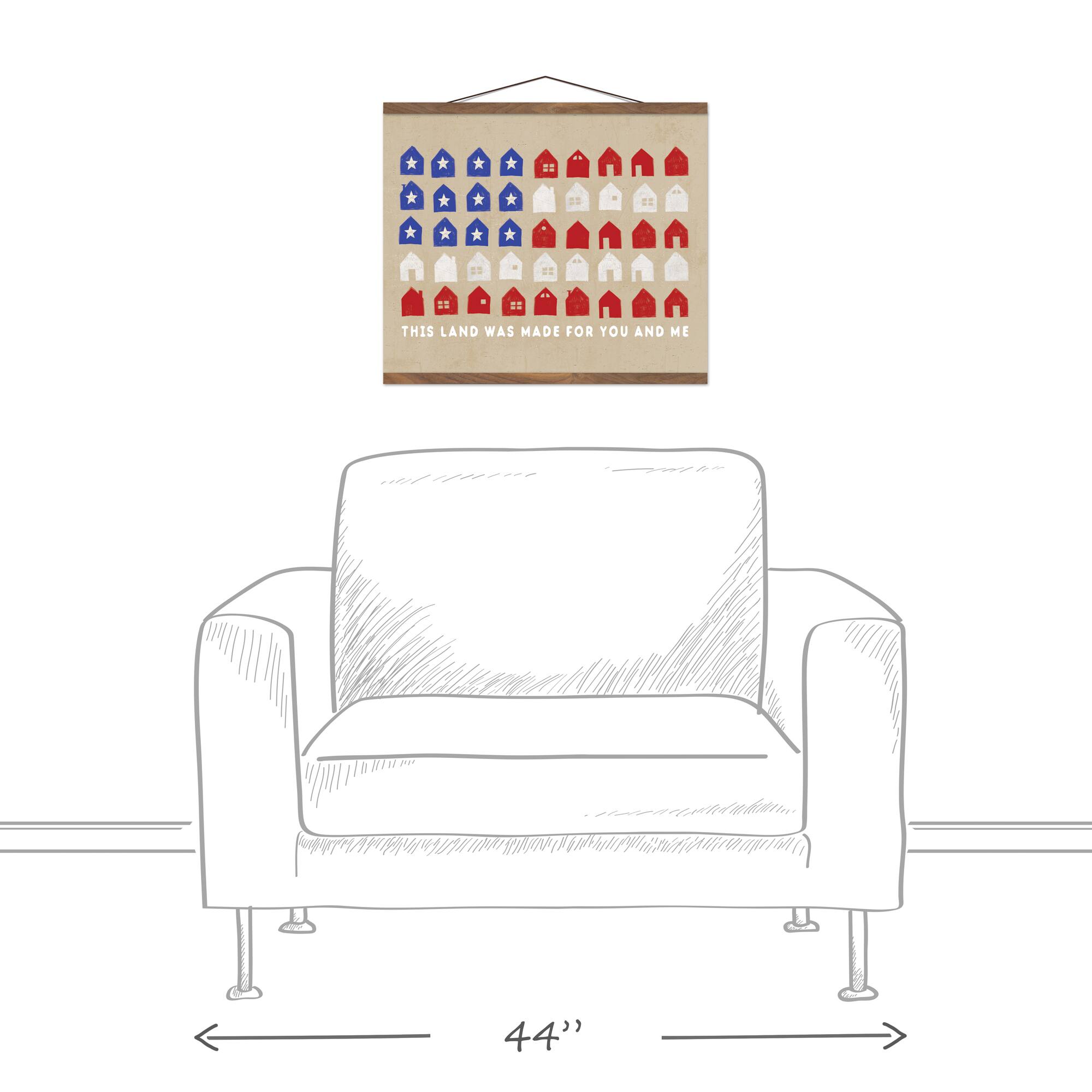 This Land was Made for You & Me Peak Hanging Canvas